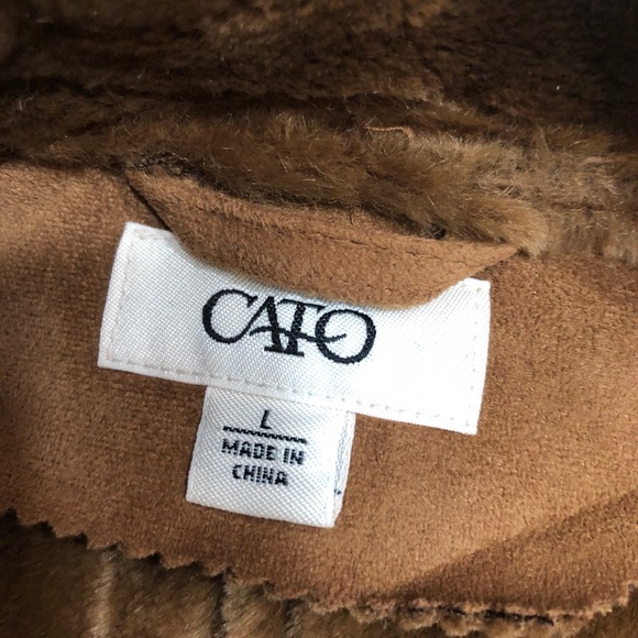 Cato Faux Suede Fuzzy Lined Coat - Picture 9 of 11